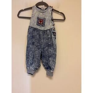Vintage Levi’s Acid Wash Strawberry Patch Baby Romper 18 months